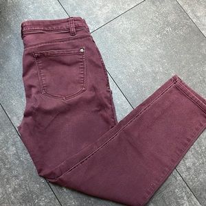 CURVE APPEAL Burgundy Jeans/Jeggings 6